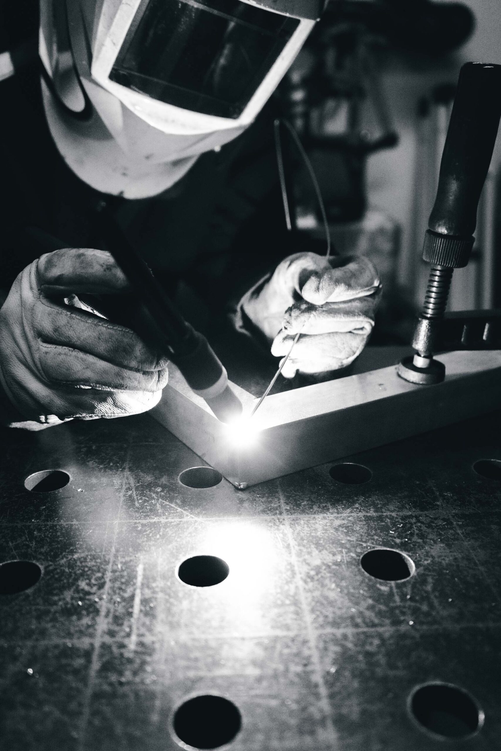 Schweißprozess mit Funken